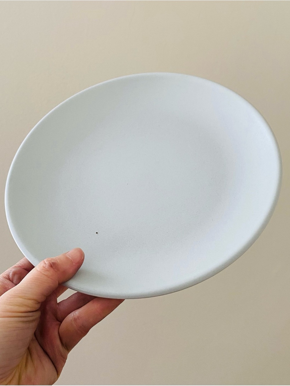 $46 New Heath Ceramics Opaque White Coupe Salad Plate 8.25'' Diameter 0720-6
